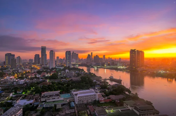 Bangkok stad prachtige zonsopgang. — Stockfoto