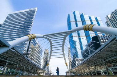 Chong Bangkok'un yaya köprüsü 