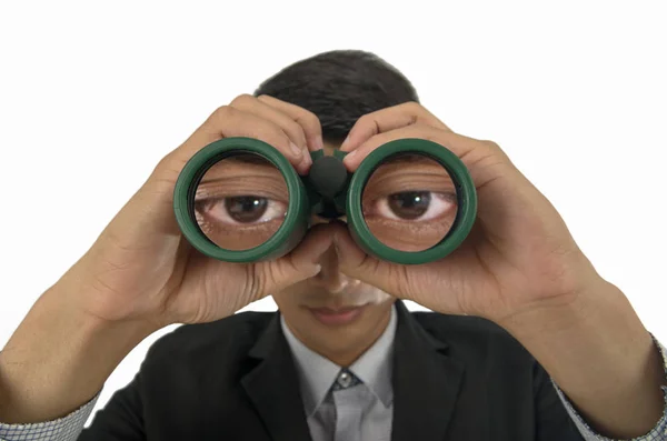 双眼鏡でスーツのビジネスマン — ストック写真