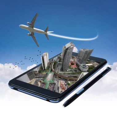 seyahat haritalar smartphone cep telefonu ile