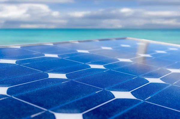 Solar panel on lighthouse — Stock Photo, Image