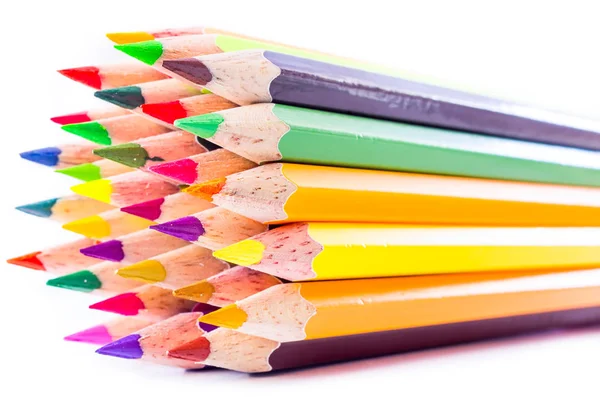Лінійчата діаграма з дерев'яні олівці — стокове фото