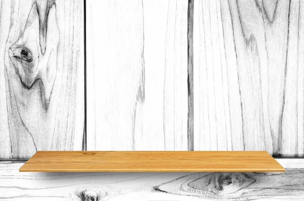 木制书架顶层 — 图库照片