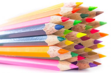 renkli ahşap kalemler