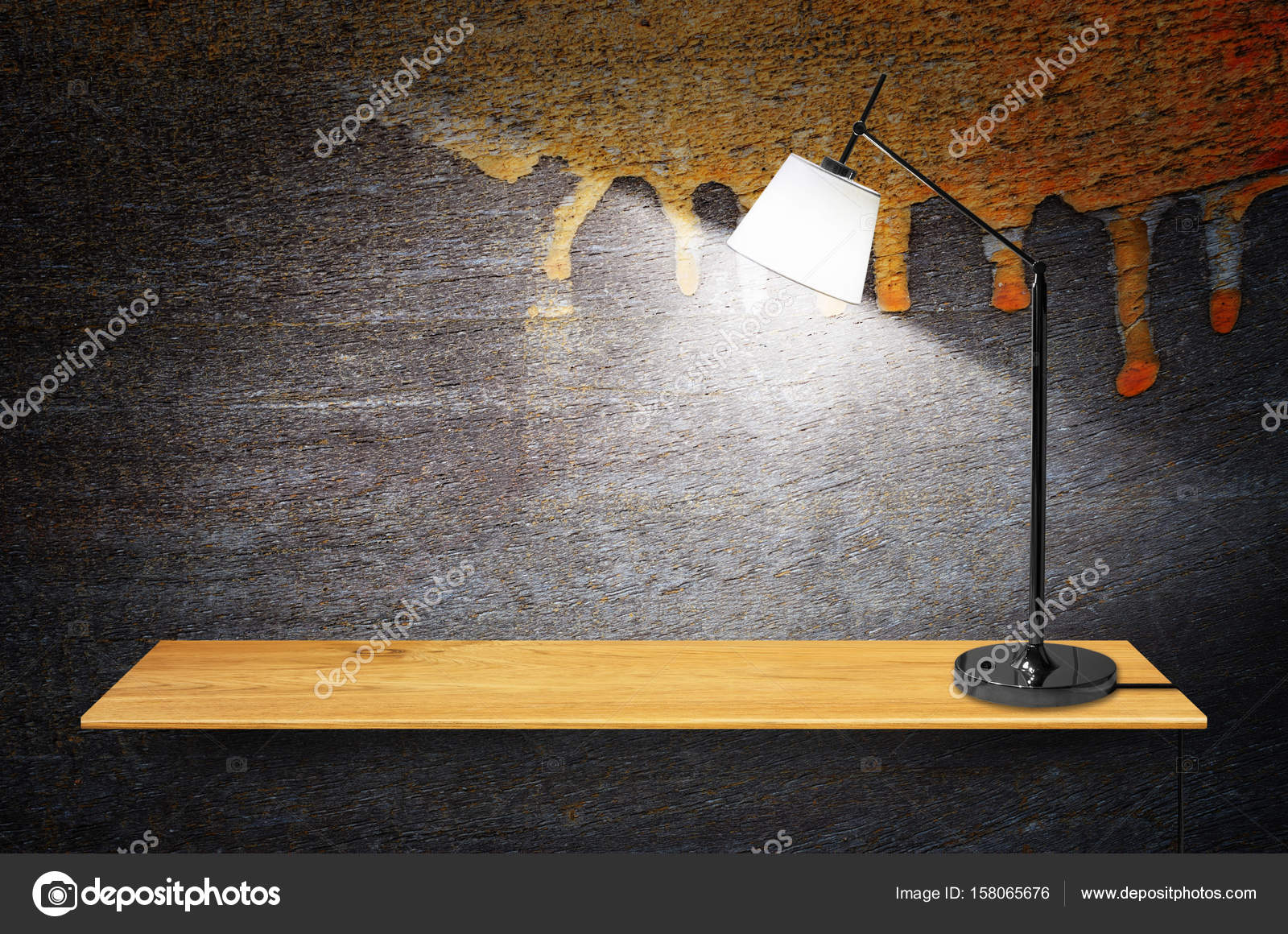 lamp op houten boekenkast — Stockfoto © nirutdps #158065676 lamp op houten boekenkast — Stockfoto © nirutdps #158065676