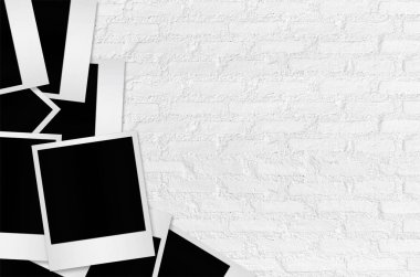 Boş resim çerçeveleri clothespins ile 