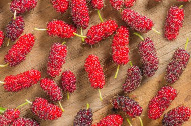 Olgun kırmızı dut