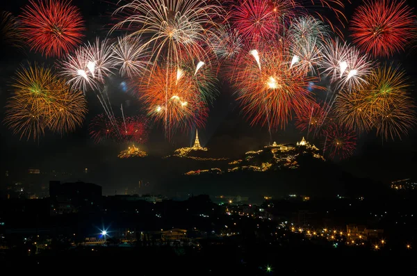 Annual fireworks celebration — Stock Photo, Image