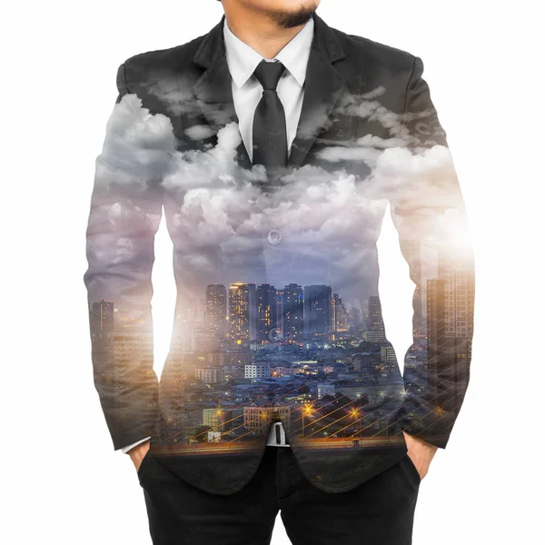 Uomo d'affari indossa abito moderno — Foto Stock