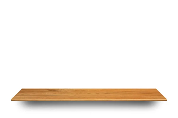 Верхняя деревянная полка — стоковое фото