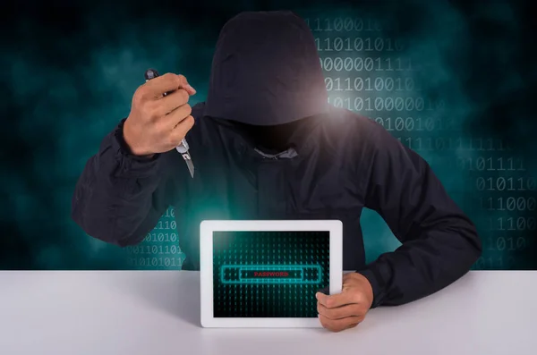 Hacker rubare i dati — Foto Stock