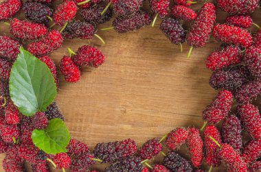 Olgun kırmızı dut