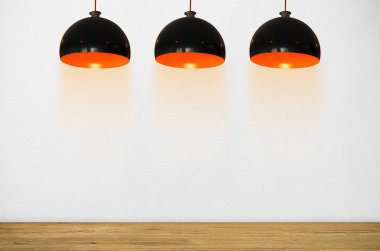 Duvar Tavan lambaları tarafından aydınlatılmış