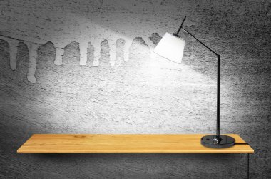 ahşap kitaplık lamba 