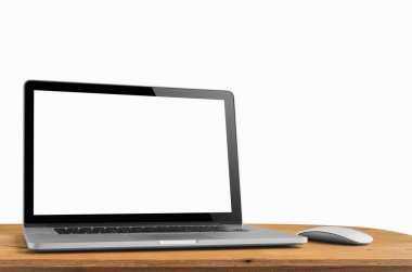 Laptop ve fare üstünde okul sırası
