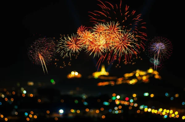 お祝いの美しい花火 — ストック写真