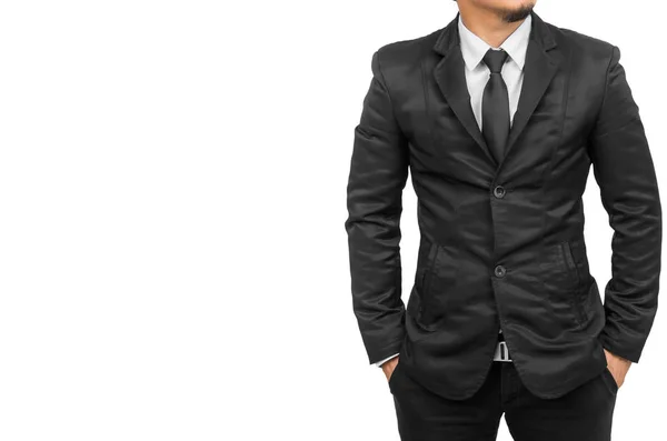 Business man body in black — Stock Photo, Image