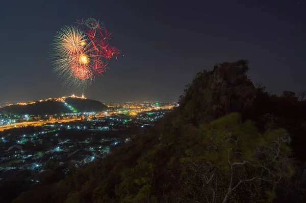 Annual fireworks celebration — Stock Photo, Image