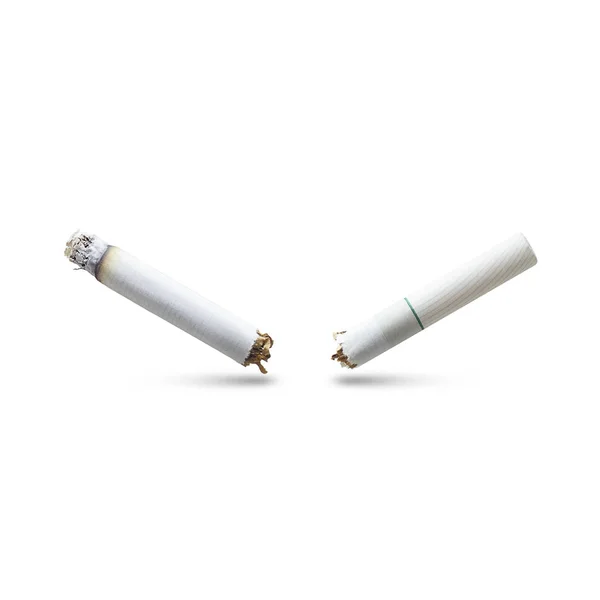 Blanco cigarrillo agrietado — Foto de Stock