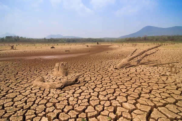 Droge reservoir van Mae Moh — Stockfoto