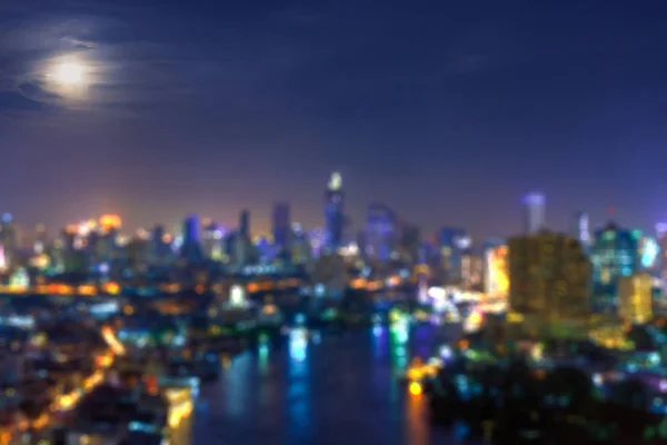 Bangkok skyscrapers at night — Stock Photo, Image