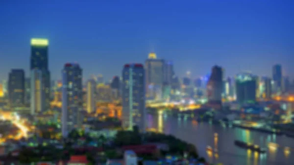 Bangkok skyscrapers at night — Stock Photo, Image