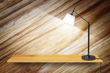 Duvar lambası ile Bookshelf 