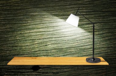 Duvar lambası ile Bookshelf 