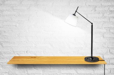 Duvar lambası ile Bookshelf 