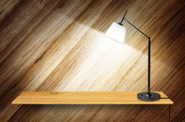Duvar lambası ile Bookshelf 