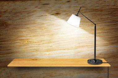 Duvar lambası ile Bookshelf 