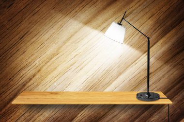 Duvar lambası ile Bookshelf 