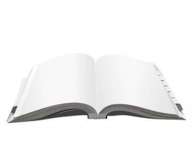 Boş beyaz sayfa dergisi 