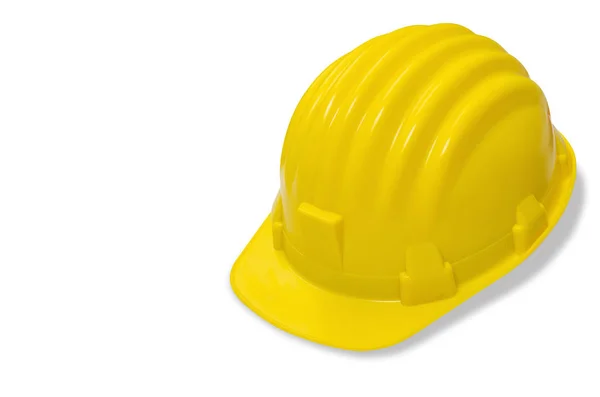 Casco giallo isolato — Foto Stock