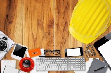 Resepsiyon mühendisi Üstten Görünüm.