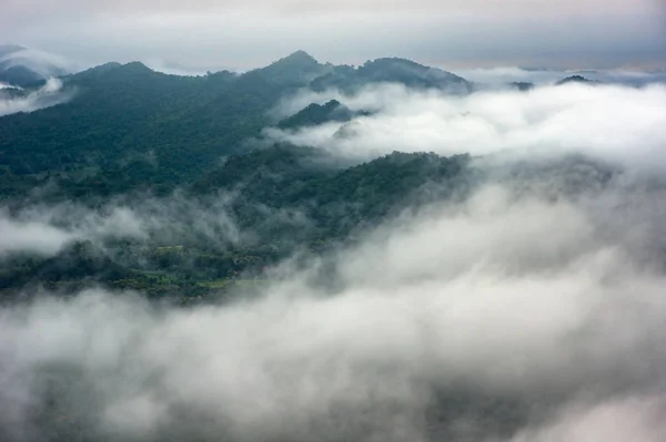 Mountain landscape with fog. — Stock Photo, Image