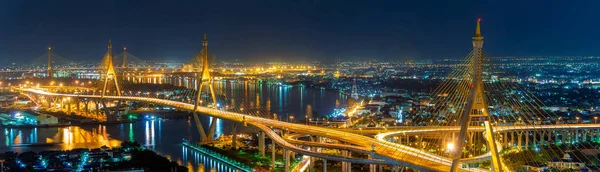 Mega Bridge, Bhumibol Bridge. — Stock Photo, Image