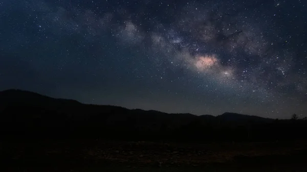 Galaxia Vía Láctea Con Estrellas Polvo Espacial Universo Exposición Larga — Foto de Stock