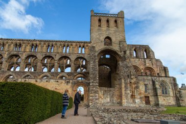 Jedburgh Abbey kalıntıları, (12. yüzyıl) İskoç sınırlarında