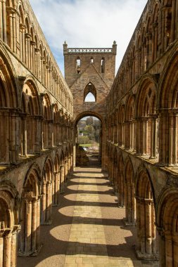 Jedburgh Abbey kalıntıları, (12. yüzyıl) İskoç sınırlarında