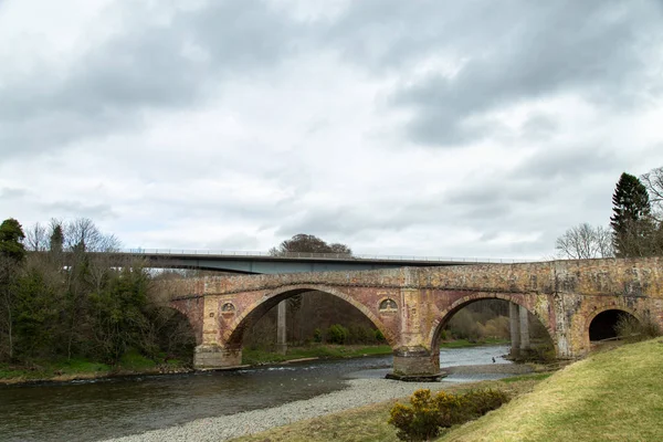Drygrange Bridge Melrose Över Floden Tweed Skottland — Stockfoto