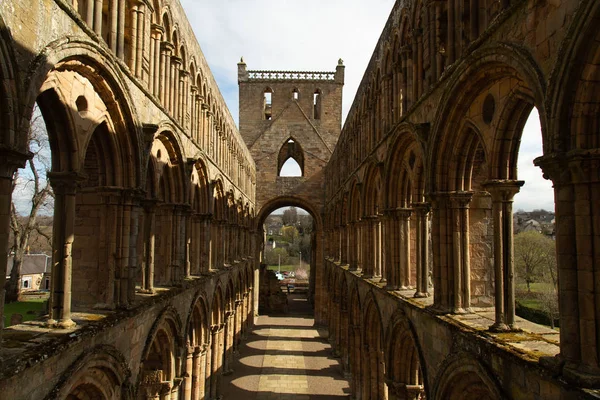 Abadia Jedburgh Ruínas Século Xii Nas Fronteiras Escocesas — Fotografia de Stock