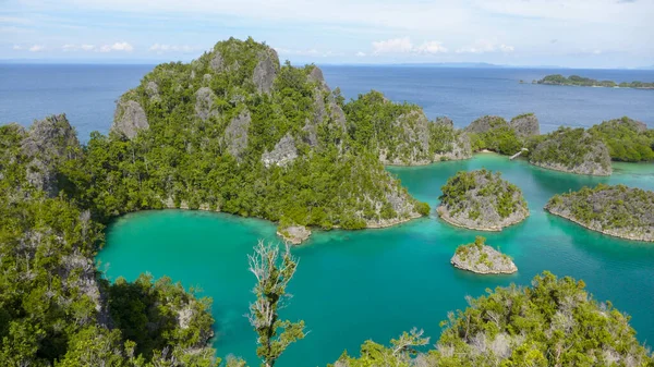 Hemelse Afgelegen Eilanden Piaynemo Lagoon Fam Archipel Noord Raja Ampat — Stockfoto