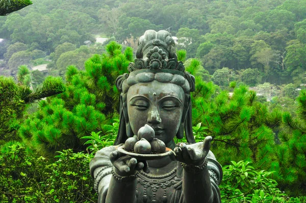 Offerta Dei Sei Deva Tian Tan Buddha Lantau Island Hong — Foto Stock