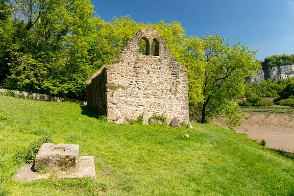 Les Ruines Église Médiévale Saint Jacques Dans Réserve Naturelle Lancaut — Photo