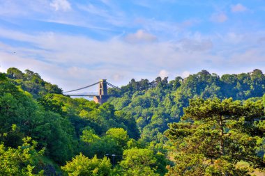 Clifton Asma Köprüsü ile Avon Boğazı, Bristol, İngiltere
