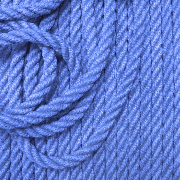 縞模様が絡まった青い麻ロープ 背景コンセプト — ストック写真