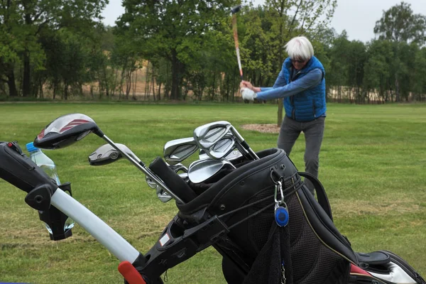 Bolso Carro Accesorios Del Golfista — Foto de Stock