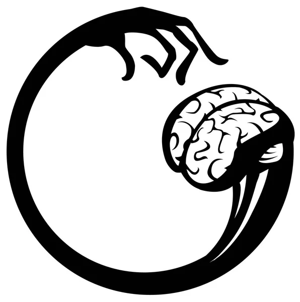 Stencil de selección de cerebro — Vector de stock