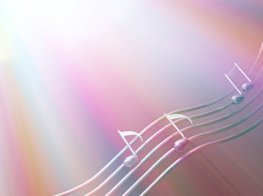 Müzik notlar spektrum ışık